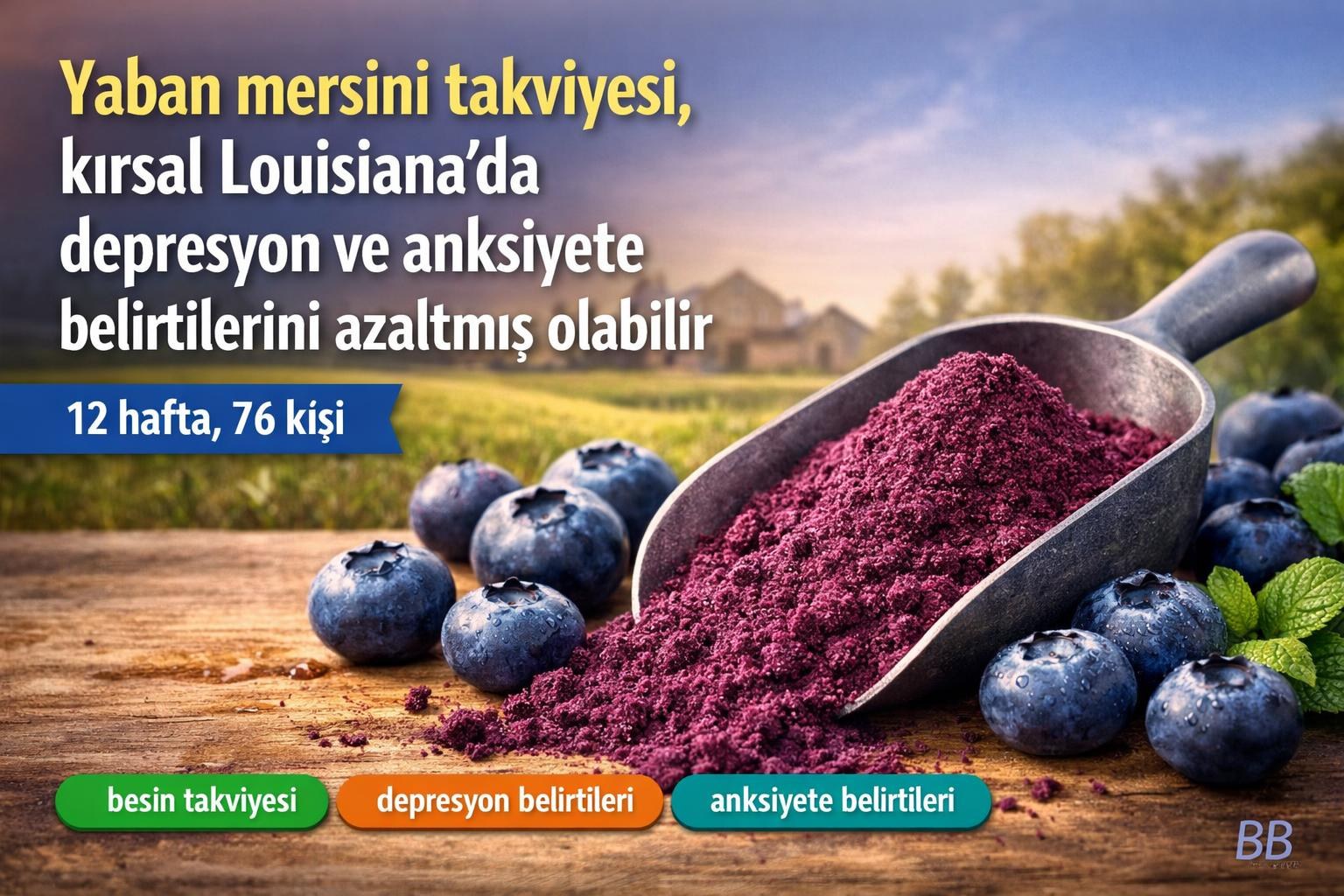 Yaban mersini takviyesi, kırsal Louisiana’da depresyon ve anksiyete belirtilerini azaltmış olabilir gorseli