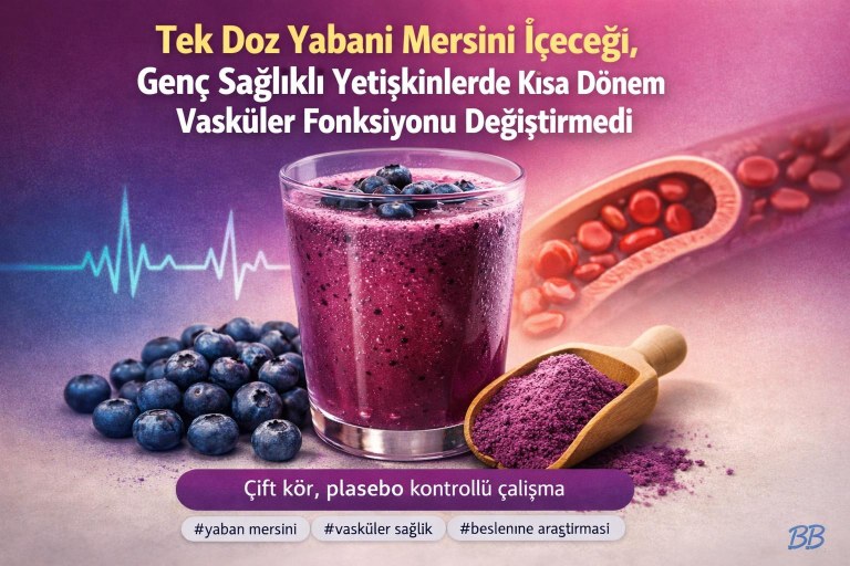 Tek Doz Yabani Mersini İçeceği, Genç Sağlıklı Yetişkinlerde Kısa Dönem Vasküler Fonksiyonu Değiştirmedi görseli