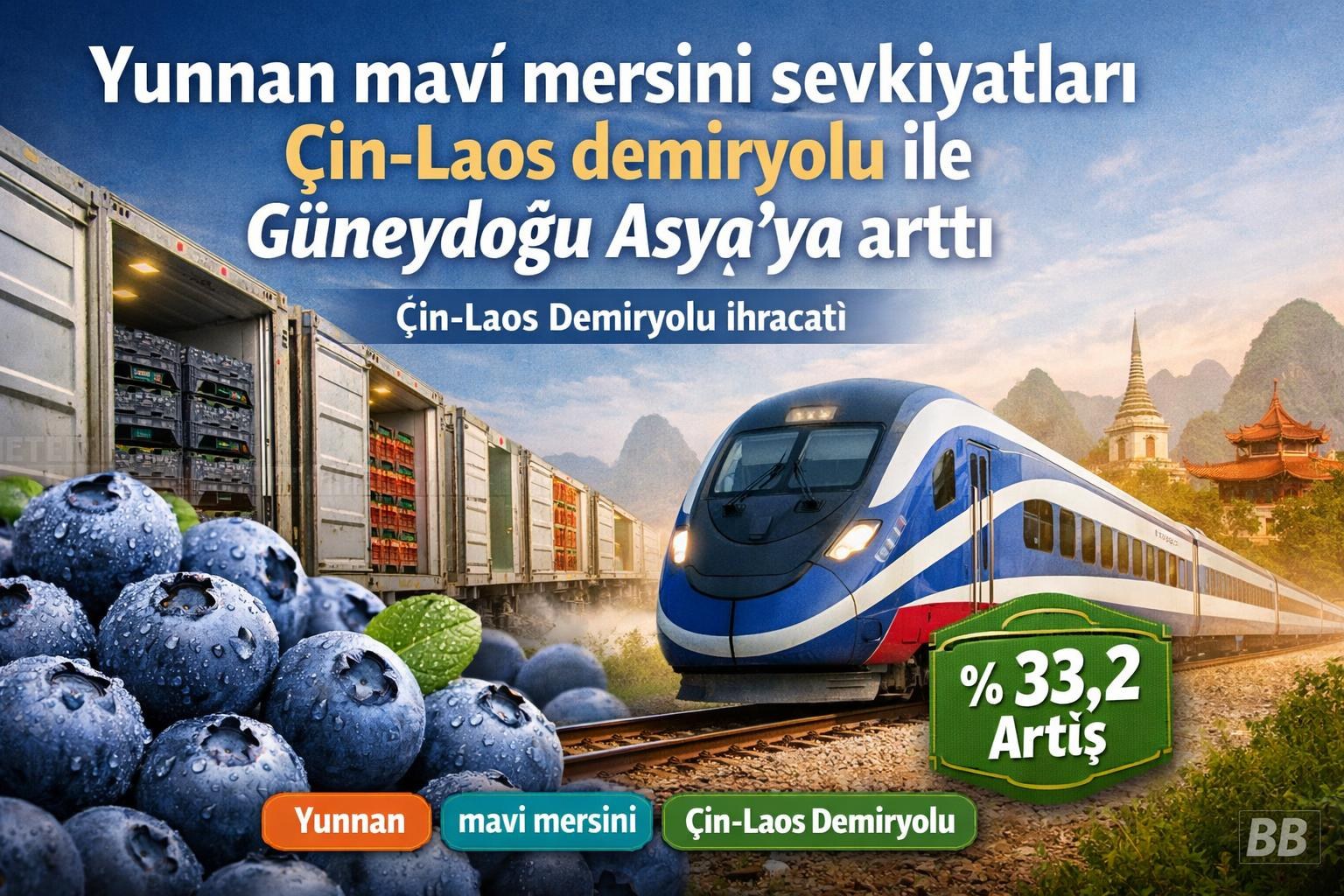 Yunnan mavi mersini sevkiyatları Çin-Laos demiryolu ile Güneydoğu Asya'ya arttı görseli