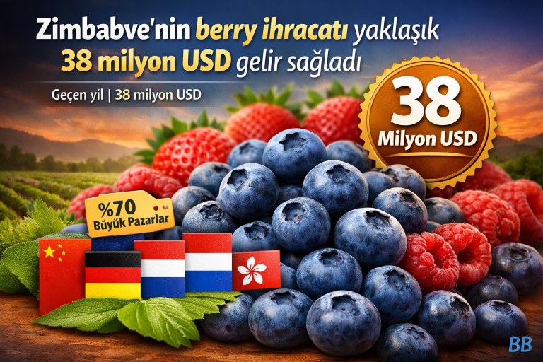 Zimbabve'nin berry ihracatı yaklaşık 38 milyon USD gelir sağladı görseli