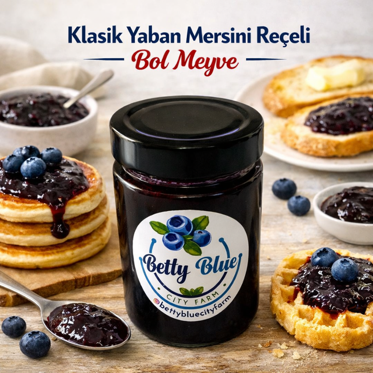 Klasik Yaban Mersini Reçeli (Bol Meyve) – 400 gr gorseli 1